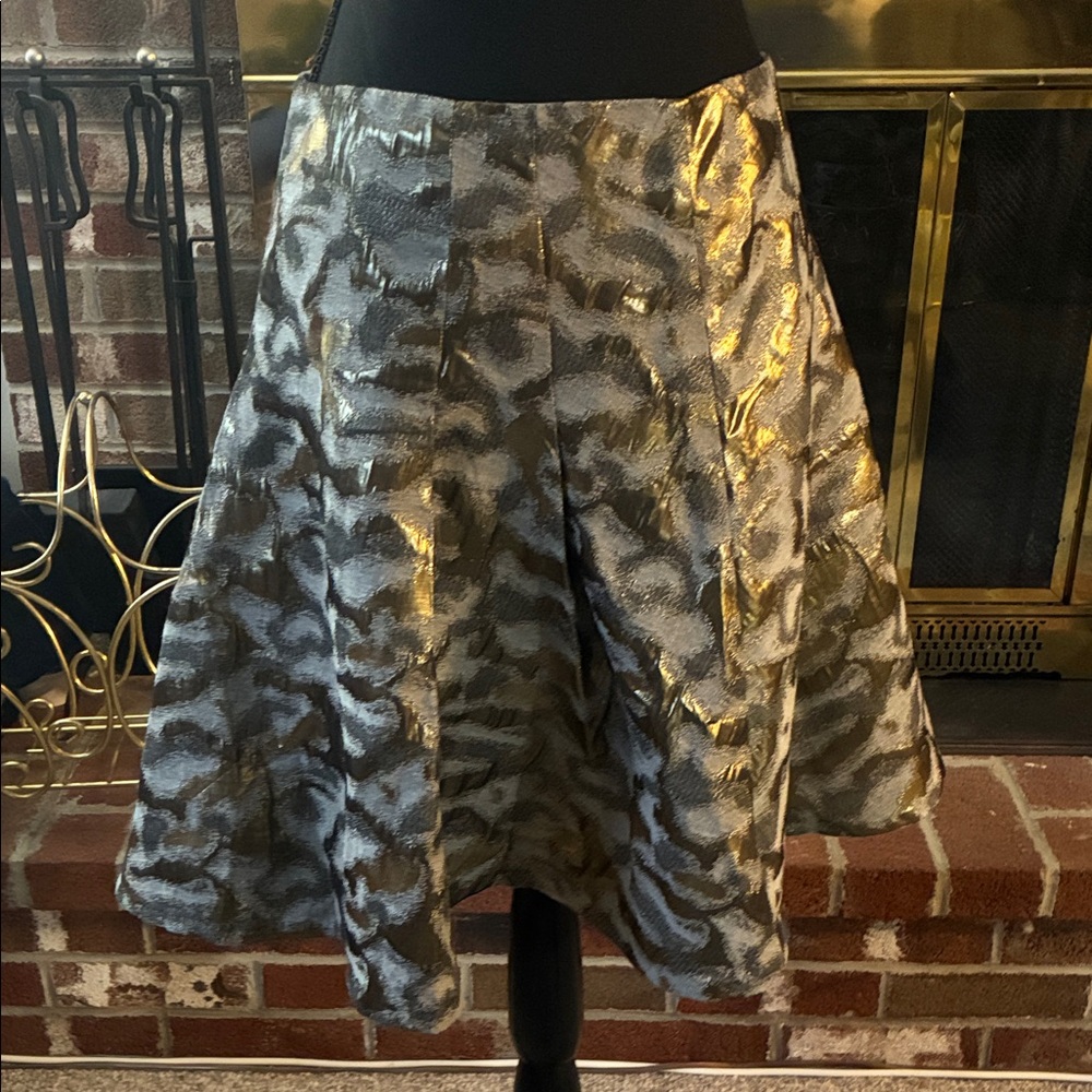 Elegant Gold and Gray Women's Skirt #B